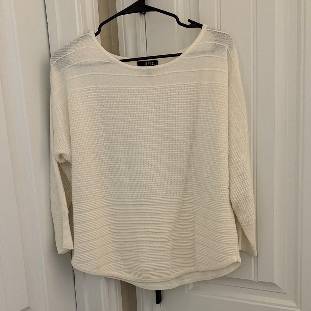 a.n.a Off-White Knit Top